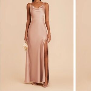 Satin Long Black Tie Dress